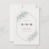 Elegante Foliage Modern Save The Date (Vorderseite)