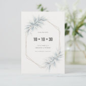 Elegante Foliage Modern Save The Date (Stehend Vorderseite)