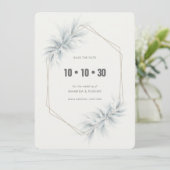 Elegante Foliage Modern Save The Date (Stehend Vorderseite)