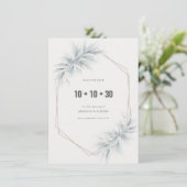 Elegante Foliage Modern Save The Date (Stehend Vorderseite)