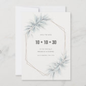 Elegante Foliage Modern Save The Date (Vorderseite)