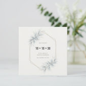 Elegante Foliage Modern Save The Date (Stehend Vorderseite)