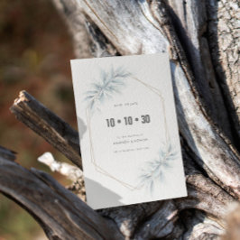 Elegante Foliage Modern Save The Date