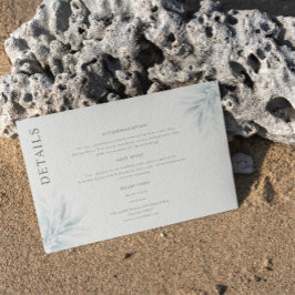 Elegante Foliage Moderne Details Begleitkarte