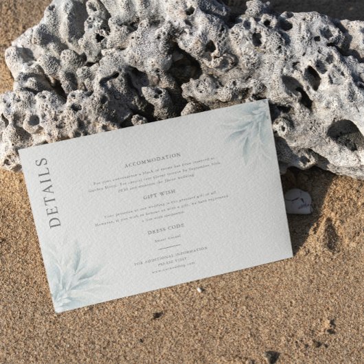 Elegante Foliage Moderne Details Begleitkarte