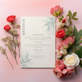 Elegante Foliage Moderne Details Begleitkarte