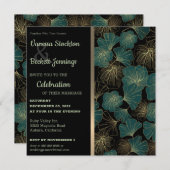 Elegante Foliage Wedding Einladung (Vorne/Hinten)