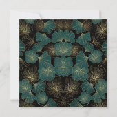 Elegante Foliage Wedding Einladung (Rückseite)