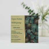 Elegante Foliage Wedding Einladung (Stehend Vorderseite)