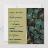 Elegante Foliage Wedding Einladung (Vorderseite)