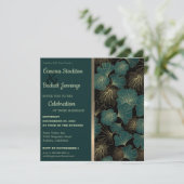 Elegante Foliage Wedding Einladung (Stehend Vorderseite)