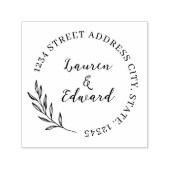 Elegante Foliage Wedding Rücksendeadresse Permastempel (Design)