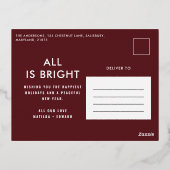 Elegante Folie 1 Foto Moderne Folie Postkarte (Rückseite)