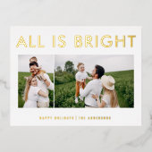 Elegante Folie 2 Foto Moderne Folie Postkarte (Vorderseite)