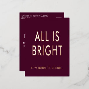 Elegante Folie auf dem Foto Moderne Folie - Urlaub Folien Feiertagspostkarte