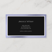 Elegante Folie Gold violett moderne Visitenkarte (Rückseite)