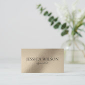 Elegante Folie, goldbraun, moderne Visitenkarte (Stehend Vorderseite)