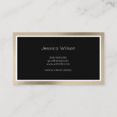 Elegante Folie, goldbraun, moderne Visitenkarte (Rückseite)