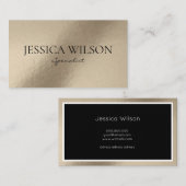 Elegante Folie, goldbraun, moderne Visitenkarte (Vorne/Hinten)