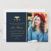 Elegante Folie Krankenpflege Schule Abitur Party Einladung (Vorderseite)