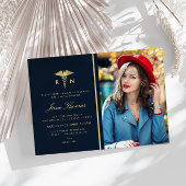 Elegante Folie Krankenpflege Schule Abitur Party Einladung