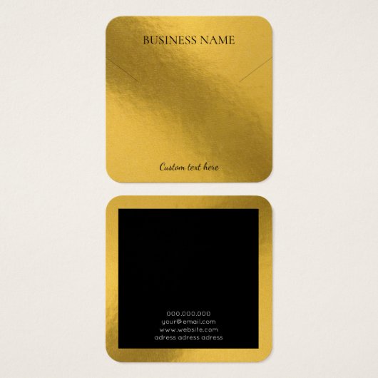 Elegante Folie mit goldener Kette, quadratischer B (Vorne & Hinten)