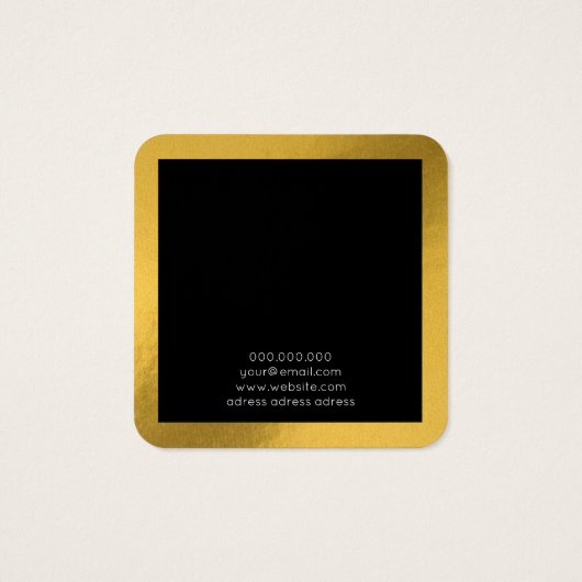 Elegante Folie mit goldener Kette, quadratischer B (Rückseite)