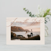 Elegante Folie Save the Date auf Foto gepresst Folieneinladung (Stehend vorne)