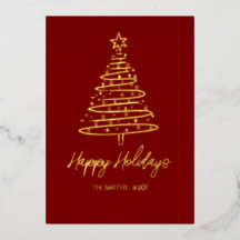Elegante Folien-Weihnachtskarte