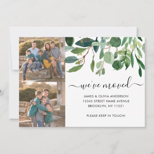 Elegante Folien Wir haben das neue Zuhause-Foto ve Ankündigung (Vorderseite)