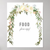 Elegante Food Table Rose Baby Sprinkle Dusche Poster (Vorne)