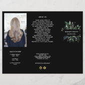 Elegante Forest Foliage Business Dreiseitenbroschü (Vorderseite)