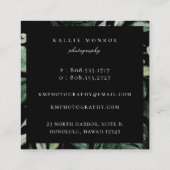 Elegante Forest Foliage Frame Square Business Card Quadratische Visitenkarte (Rückseite)