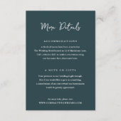 Elegante Forest Green Clean Wedding Begleitkarte (Vorderseite)