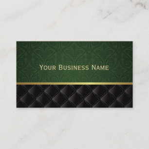 Elegante Forest Green-Damast-Visitenkarte Visitenkarte