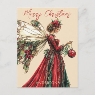 Elegante Forestcore Weihnachtsfeiertag Feiertagspostkarte
