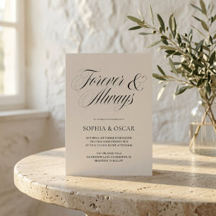 Elegante Forever & Always Hochzeit Einladung