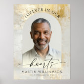 Elegante Forever-Hearts-Foto-Schriftzug Gold Beerd Poster (Vorne)