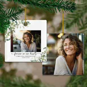Elegante Forever in unserem Hearts Memorial Foto Keramikornament