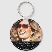 Elegante Forever in unserem Hearts Memorial Foto Schlüsselanhänger (Vorderseite)