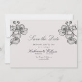 Elegante Formal Classic Orchideen Save The Date (Vorderseite)