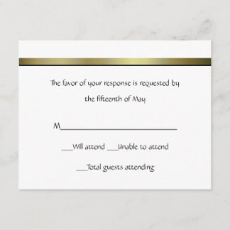 Elegante formale Antwortkarte RSVP Karte