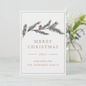 Elegante formale Fastenzweige Feiertagskarte (Stehend Vorderseite)