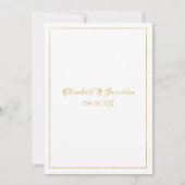 Elegante formale Gold Script Calligrafy Wedding Einladung (Rückseite)