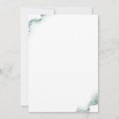 Elegante, formale grüne Aquarellfarben-Monogramm-H Einladung (Rückseite)