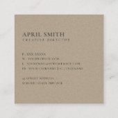 ELEGANTE FORMALE IMITATE GOLD LOTUS LINIE ZEICHNEN QUADRATISCHE VISITENKARTE (Rückseite)