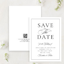 Elegante formale Kalligraphie Hochzeit QR Code Hoc