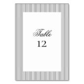Elegante formale klassische Hochzeitdetails Tischnummer (Rückseite)