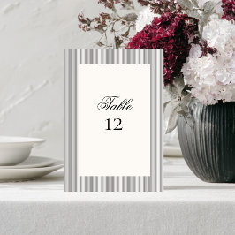 Elegante formale klassische Hochzeitdetails Tischnummer