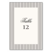 Elegante formale klassische Hochzeitdetails Tischnummer (Rückseite)